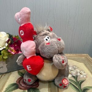 Vintage LOVE Hippo Letters Light Up Plays Love Was Made For Me & You VIDEO